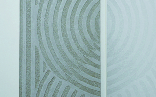 オフィスエントランスにモルタル造形とエイジング塗装で仕上げした事例